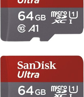 SanDisk 64GB X2 (128GB) MicroSDXC Ultra Uhs-1 Memory Card